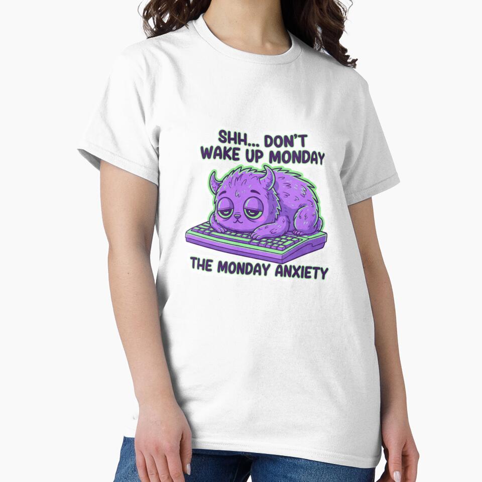 Don’t Wake Up Monday Funny Monday Anxiety Remote Work Sticker Cute Tech by ZYNORAworld