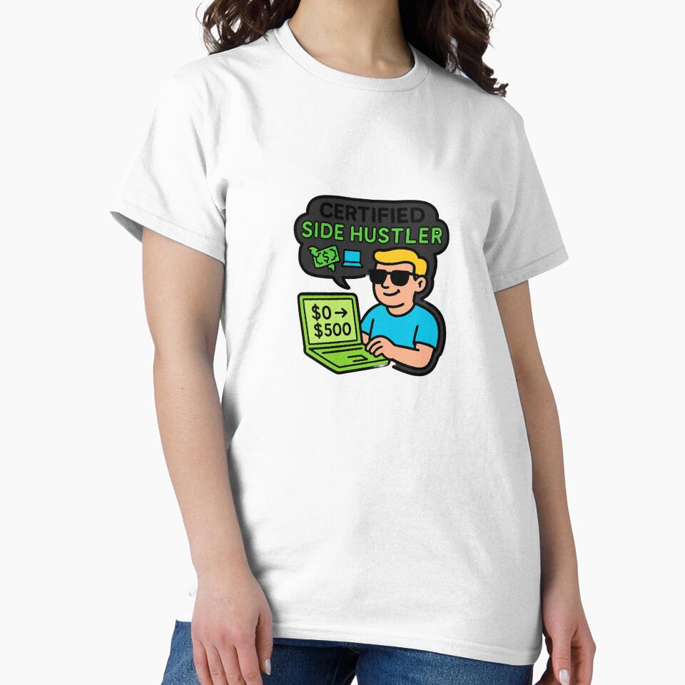 Certified Hustler - Funny Quotes by FunnyTshirtGuy
