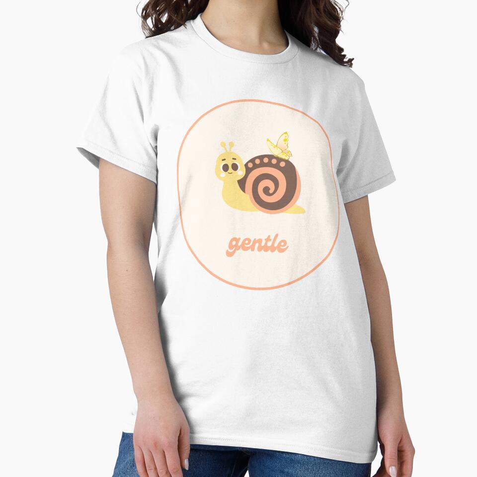Cute Snail and Butterfly Nature Design – Gentle Woodland Animals by Sunny Nest