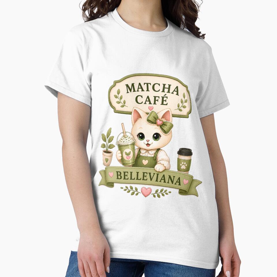Cute Matcha Cat Gift by belleviana