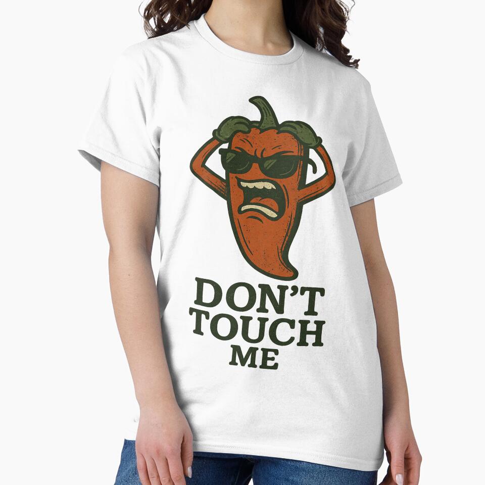 Raging Chili Pepper - Grunge Distressed Vintage - Spicy AF - Don’t Touch Me Funny Cartoon Design by TohuBohuArt