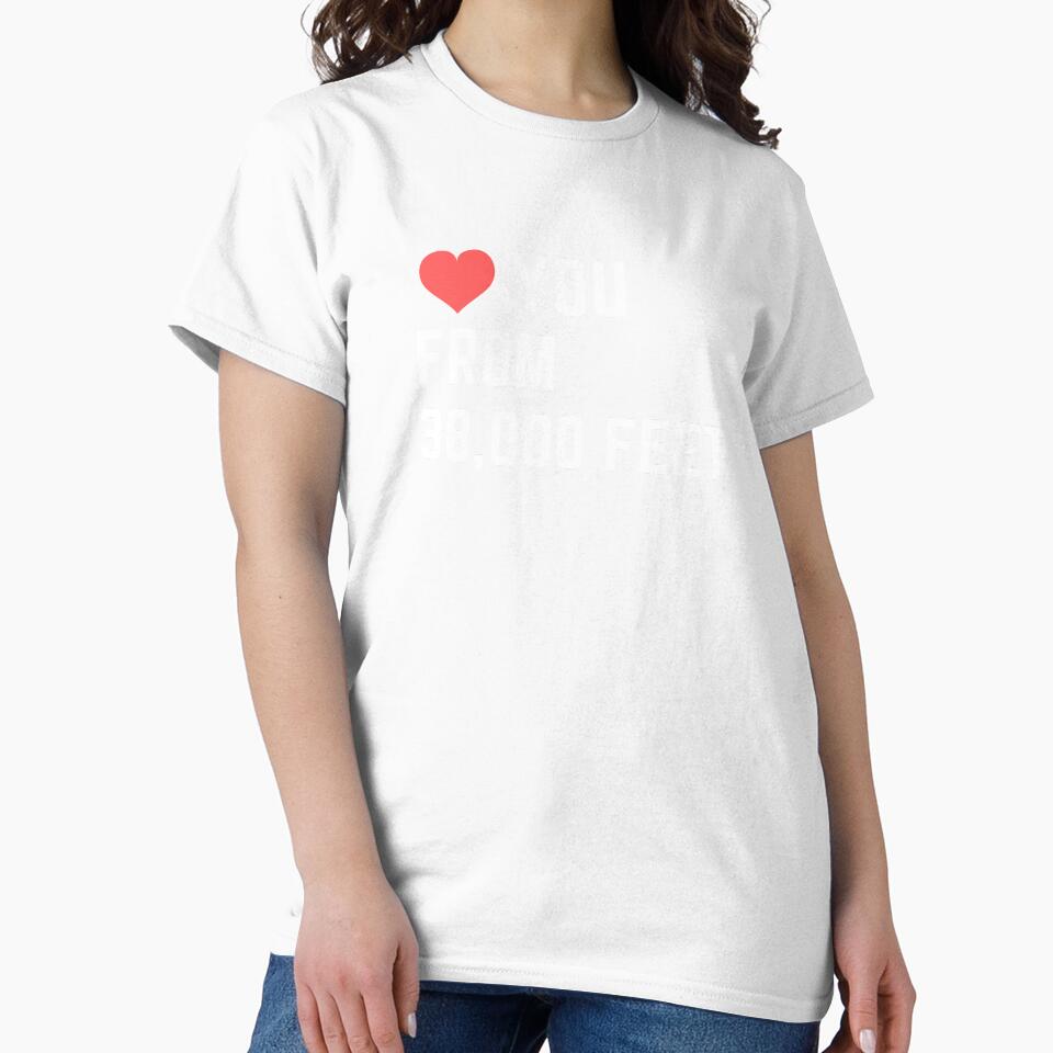 Love you From 38000 Feet Funny Flight Attendants Flying Aviation by patroart