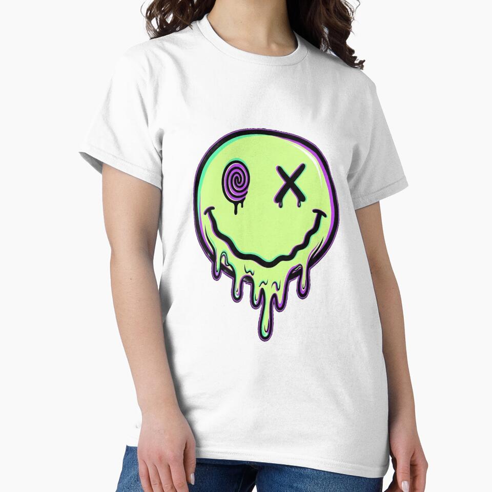 Melting Reality: Trippy Acid Drip Smiley by GlitchRaven