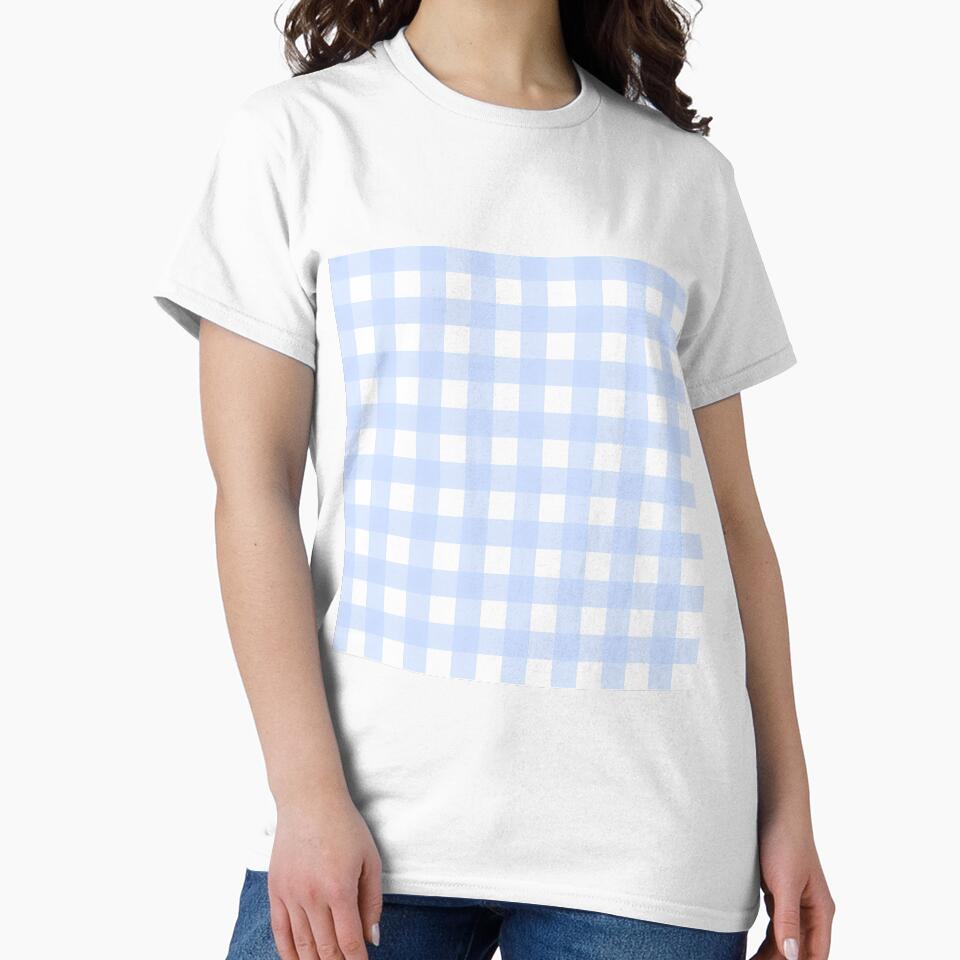 Light Blue Gingham Check Pattern by rimiuvay37