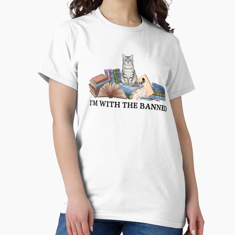 I'm With The Banned Book and cat Lover by Aminesnip