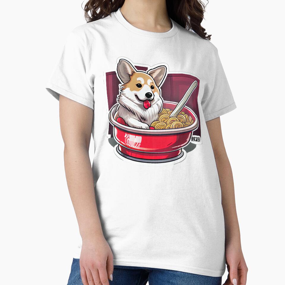 corgi enjoy japanese noodle soup by Aliveforfun