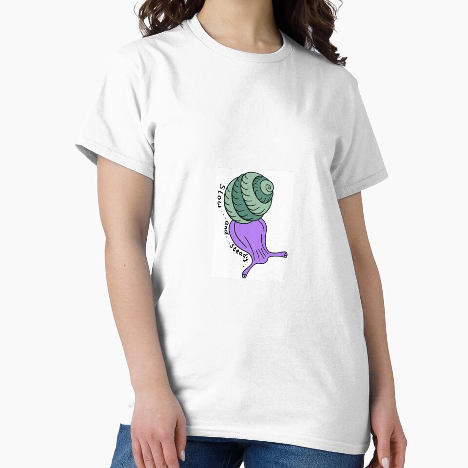 Slow and Steady Snail Sticker - Cute Motivational Garden Wildlife Illustration by Orangepopcrafts