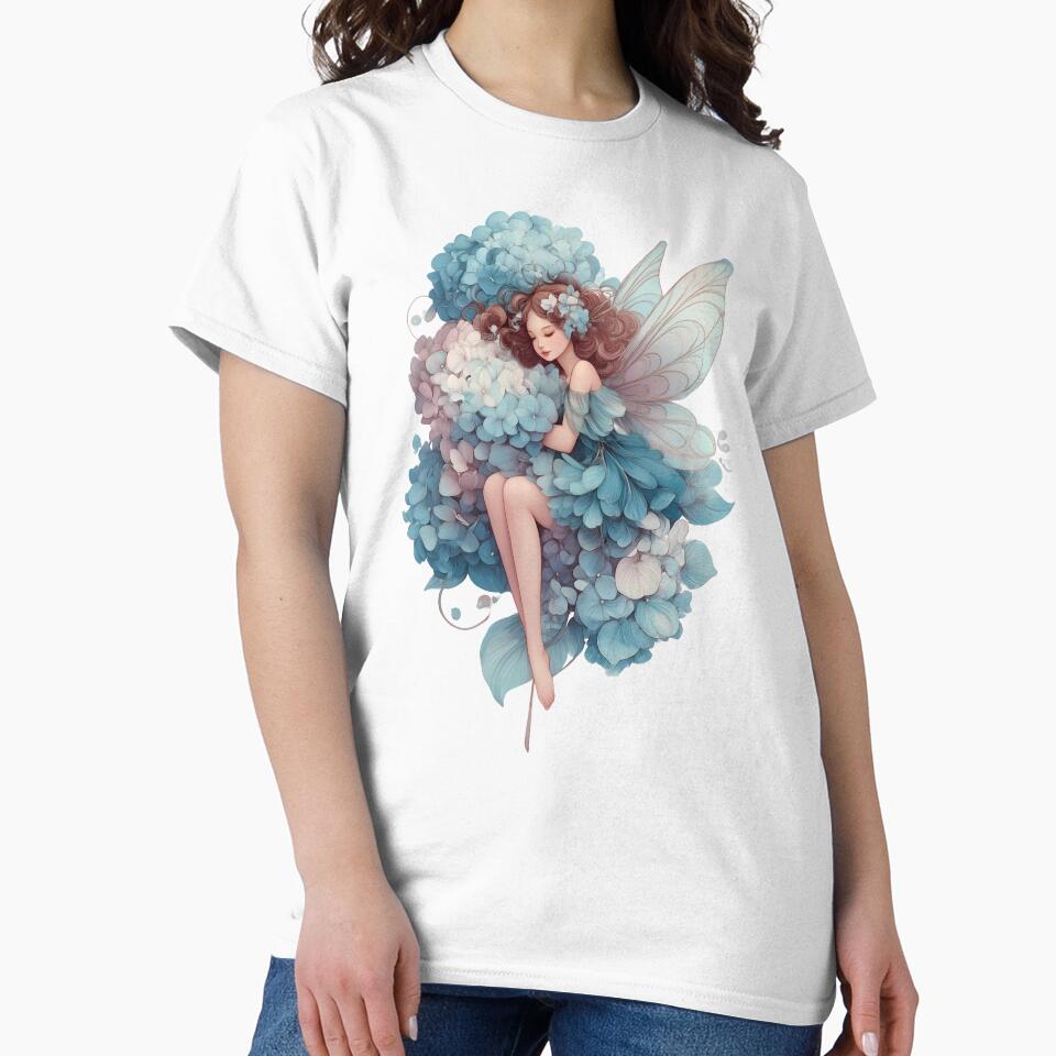 Dreaming Hydrangea Fairy by Whimsical Wayfarer