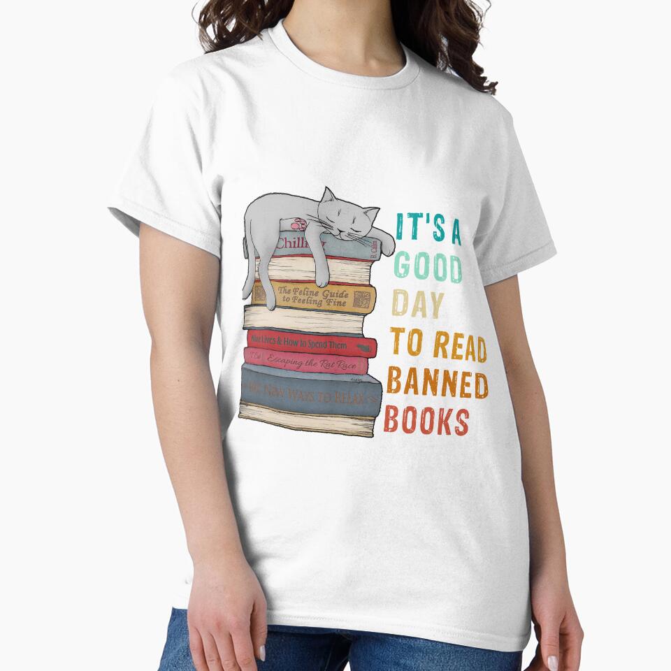 It's A Good Day To Read Banned Books, Book Lovers Vintage Banned Books Gift, Cute Vintage Bookworm Library Worker Gifts by Rachiirt