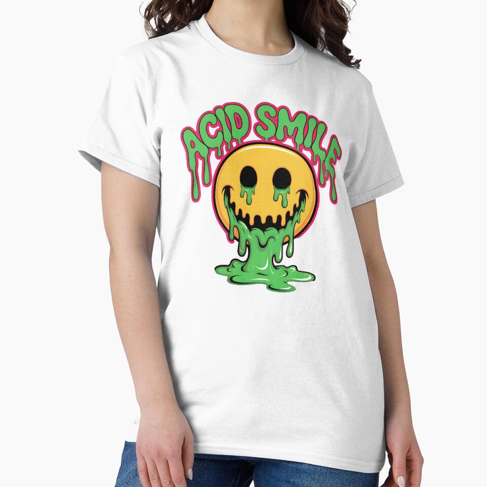 Meltdown Smile Trippy Acid Face Drip by martindesignden