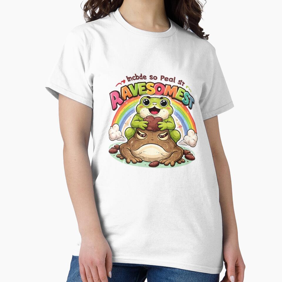 Frog on Toad with Rainbow by FroggyOnly