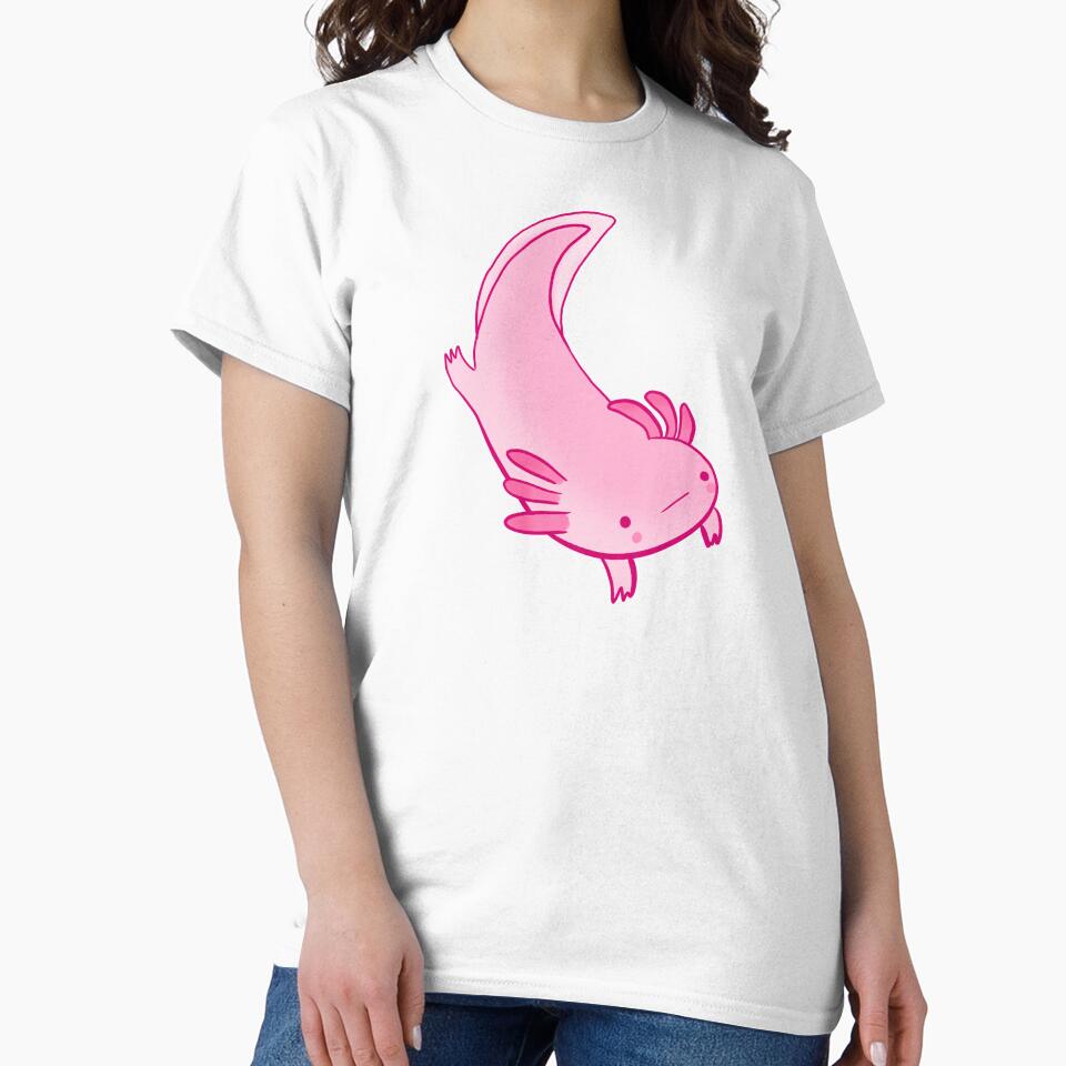 Cute happy axolotl illustration by Mayarart