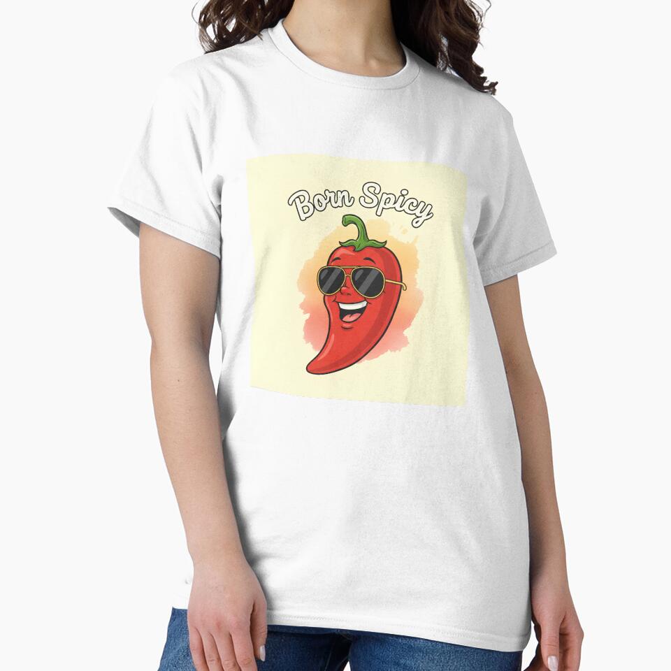 Born Spicy - Cool cartoon Chili pepper by mayatA-rt