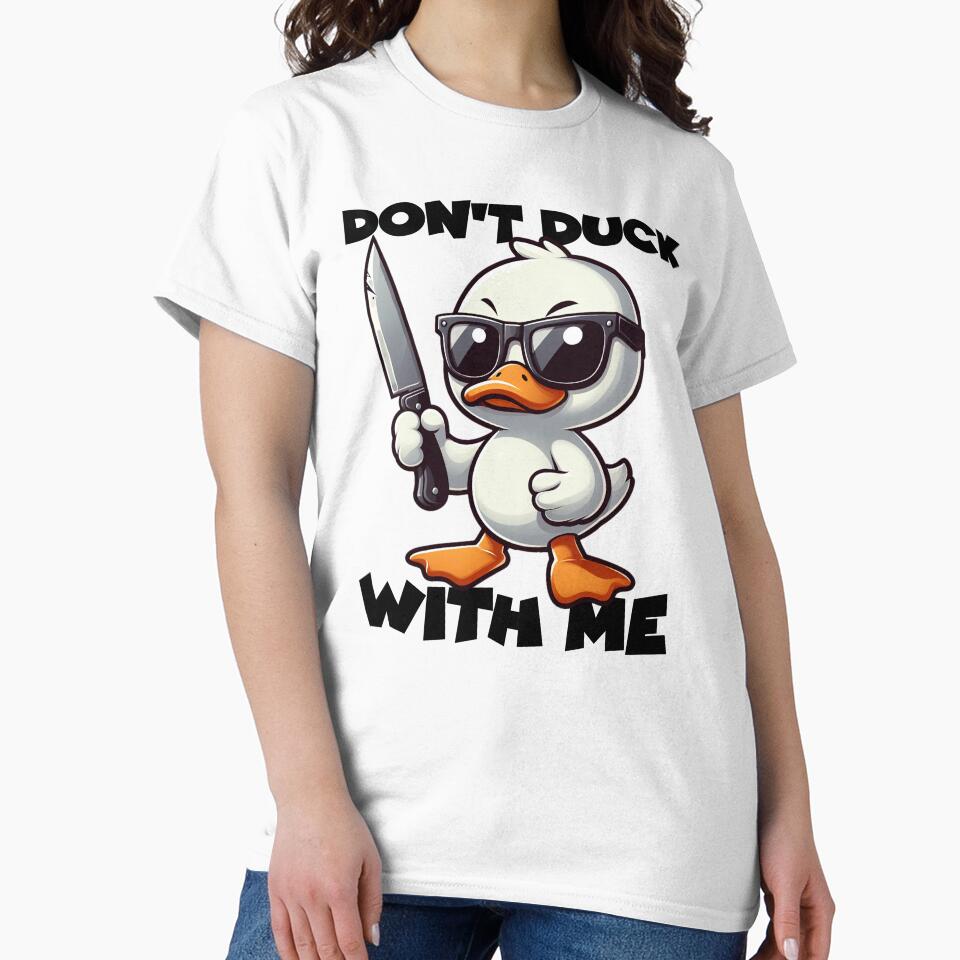 Don’t Duck With Me - Funny Cartoon Duck Illustration by Aredbox