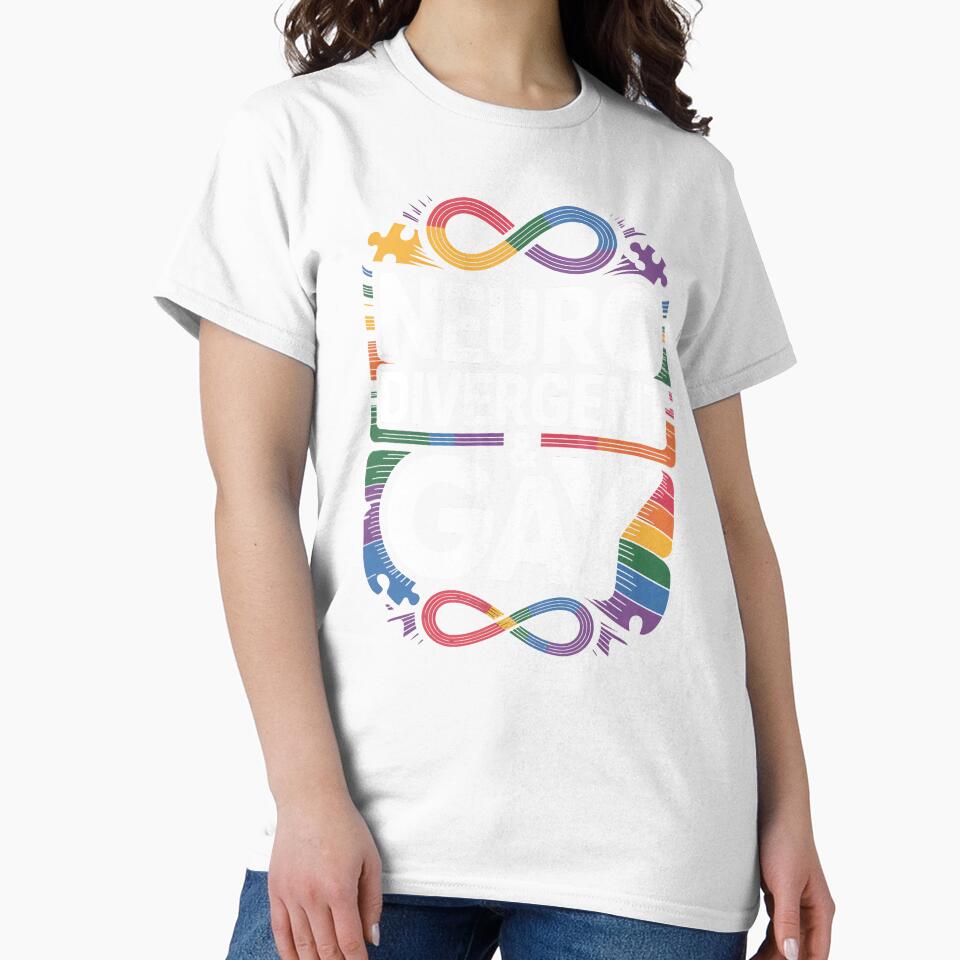 Neurodivergent and Gay Pride Rainbow Autism ADHD Gift by Say It With Ink