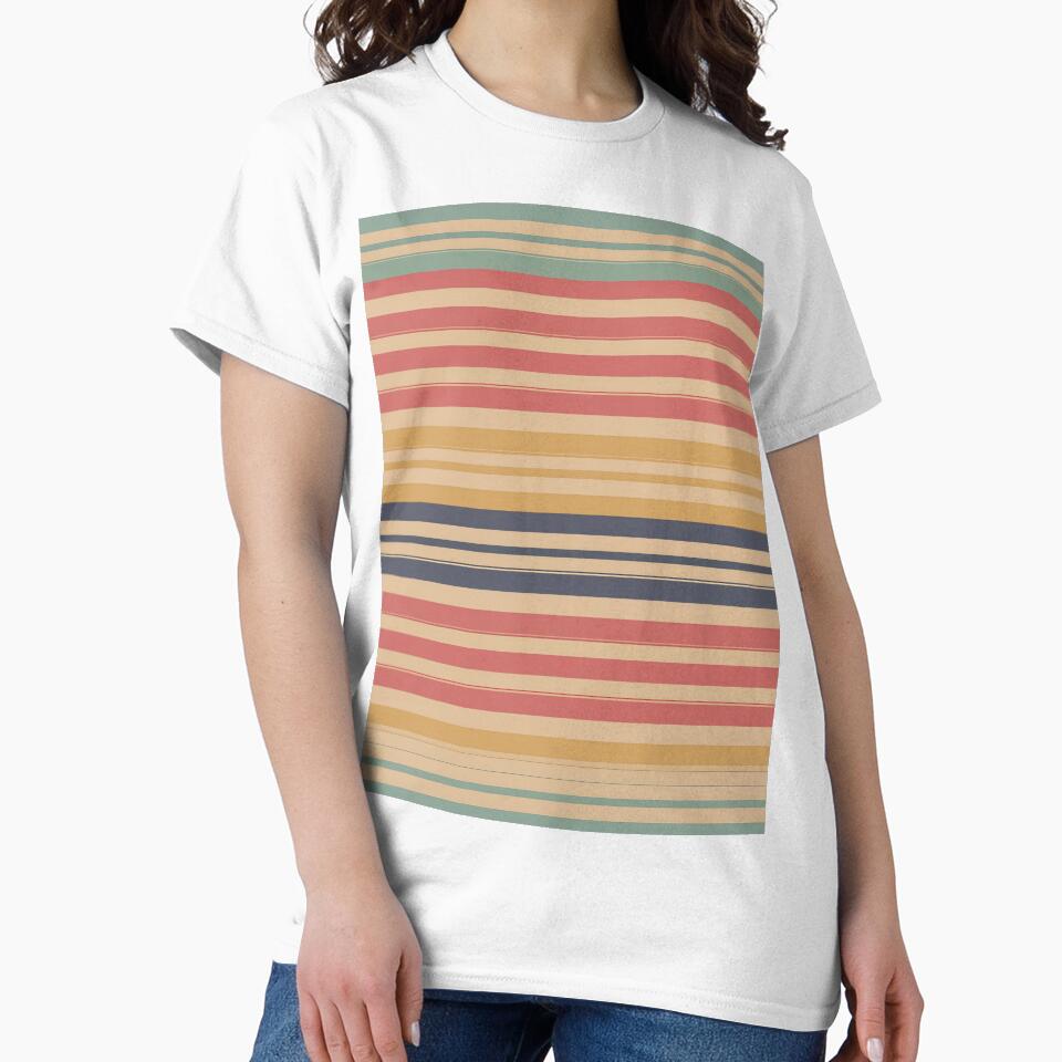 Vintage Coastal Stripe Pattern – Retro Summer Picnic Seamless Design by Tamas Das