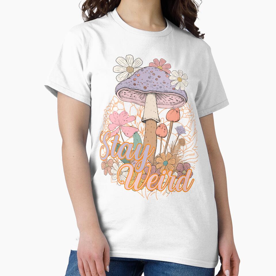 Funny trippy stay weird mushroom by Acim0
