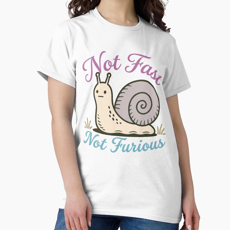 Retro Humor  Fast Not Furious Funny Snail Pace by gear-posters
