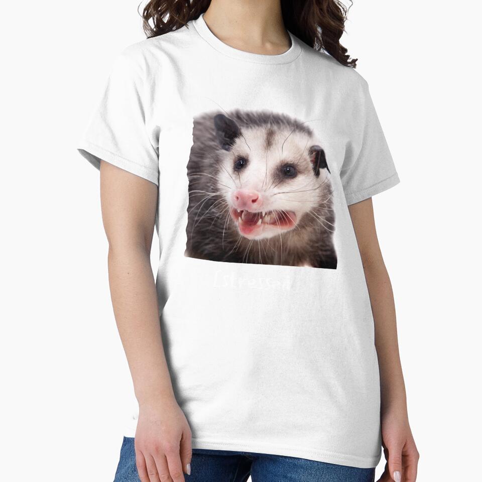 Opossum Stressed Funny Trash Cat Meme by Unhinged Hellions