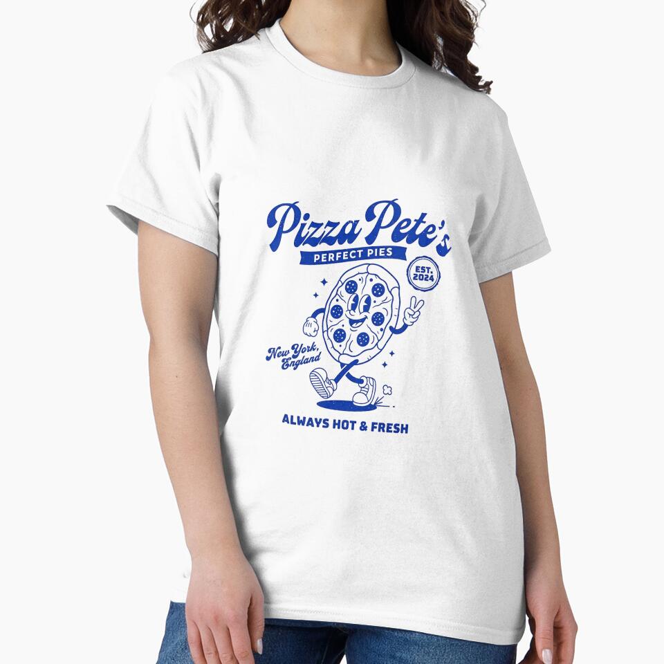 Pizza Pete's Retro Cartoon Mascot Perfect Pies Design by HoopeStylee
