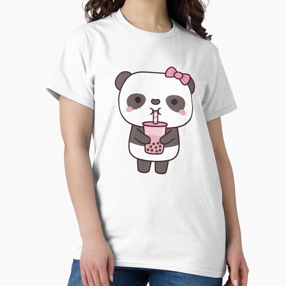 Cute Panda Drinking Bubble Milk Tea by rustydoodle