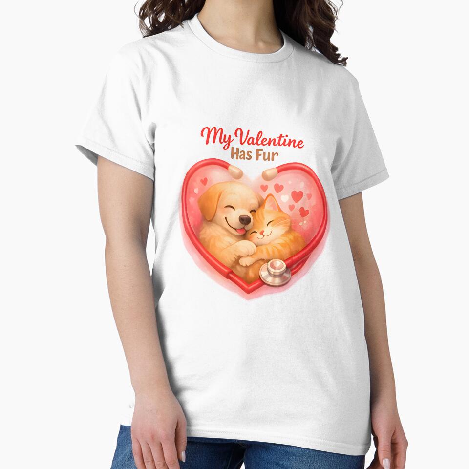 My Valentine Has Fur – Veterinary Medicine Valentine Design by Bettybee00