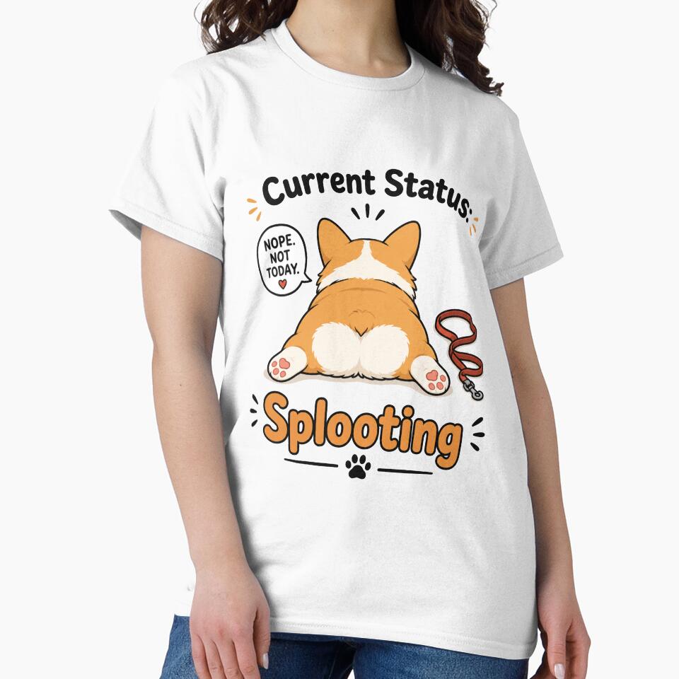 Current Status: Splooting Corgi Mood by Inspirahawke