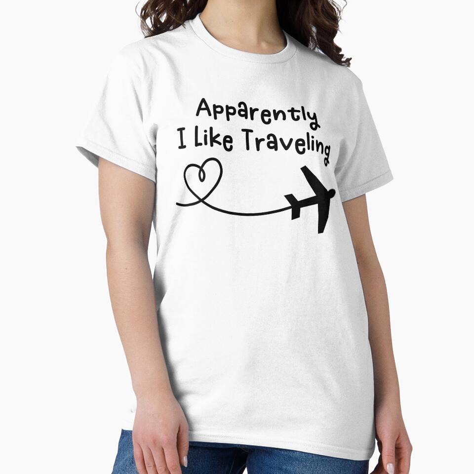 Apparently I Like Traveling Funny Airplane Heart Frequent Flyer Traveling World Traveler by gunaone-design
