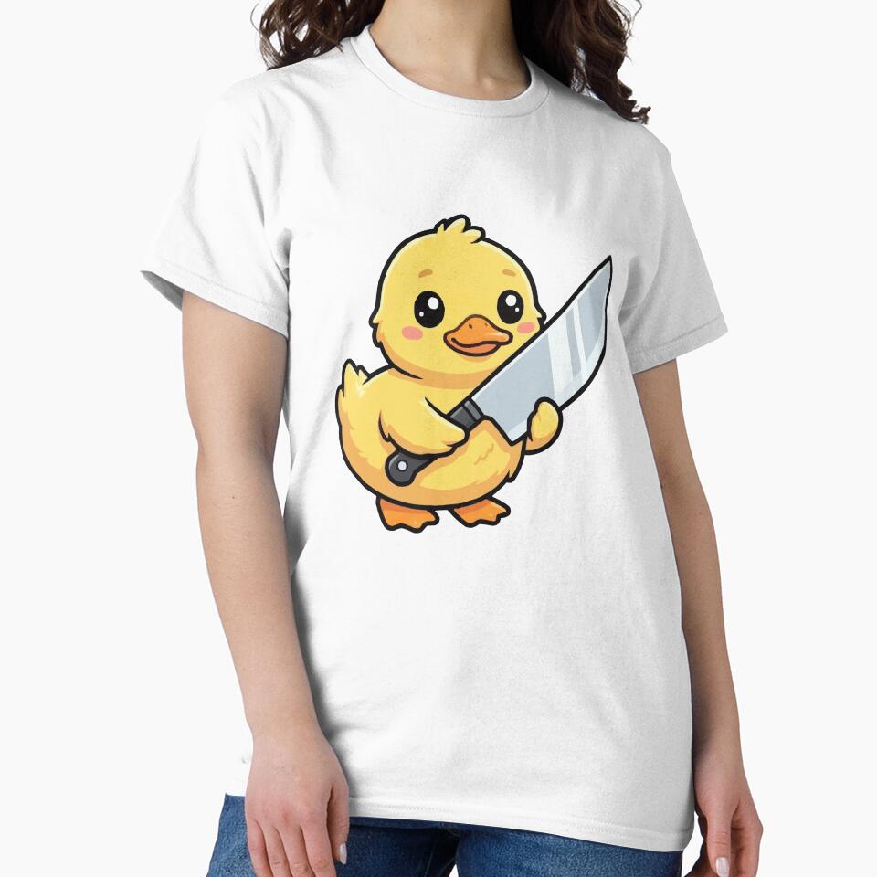 Cute But Deadly Duckling - Baby Duck Holding Knife Meme by Petzzz