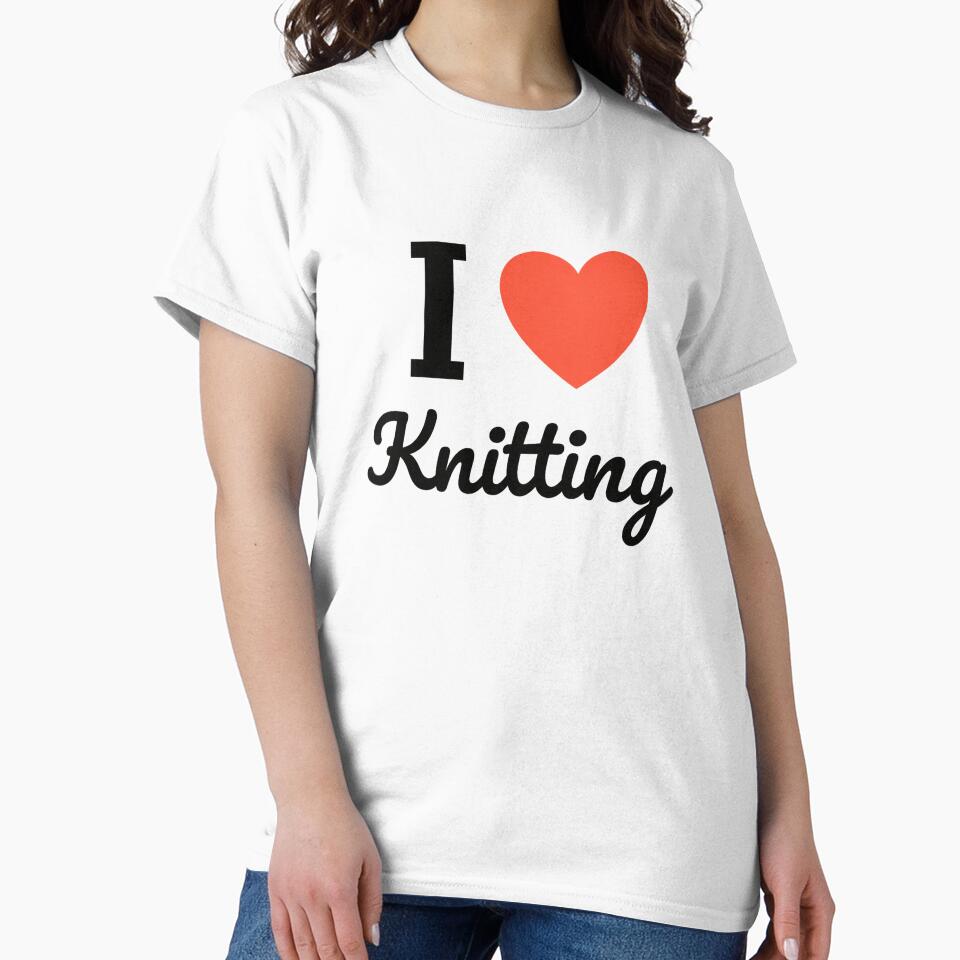 I Love Knitting | Cozy Craft Typography | Yarn & Handmade Passion Design by PaintedPixels01