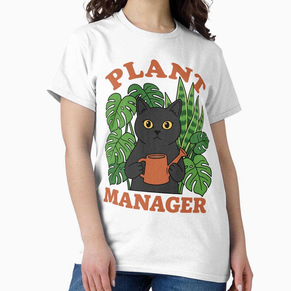 Plant Manager - Funny Black Cat by DigitalGlade