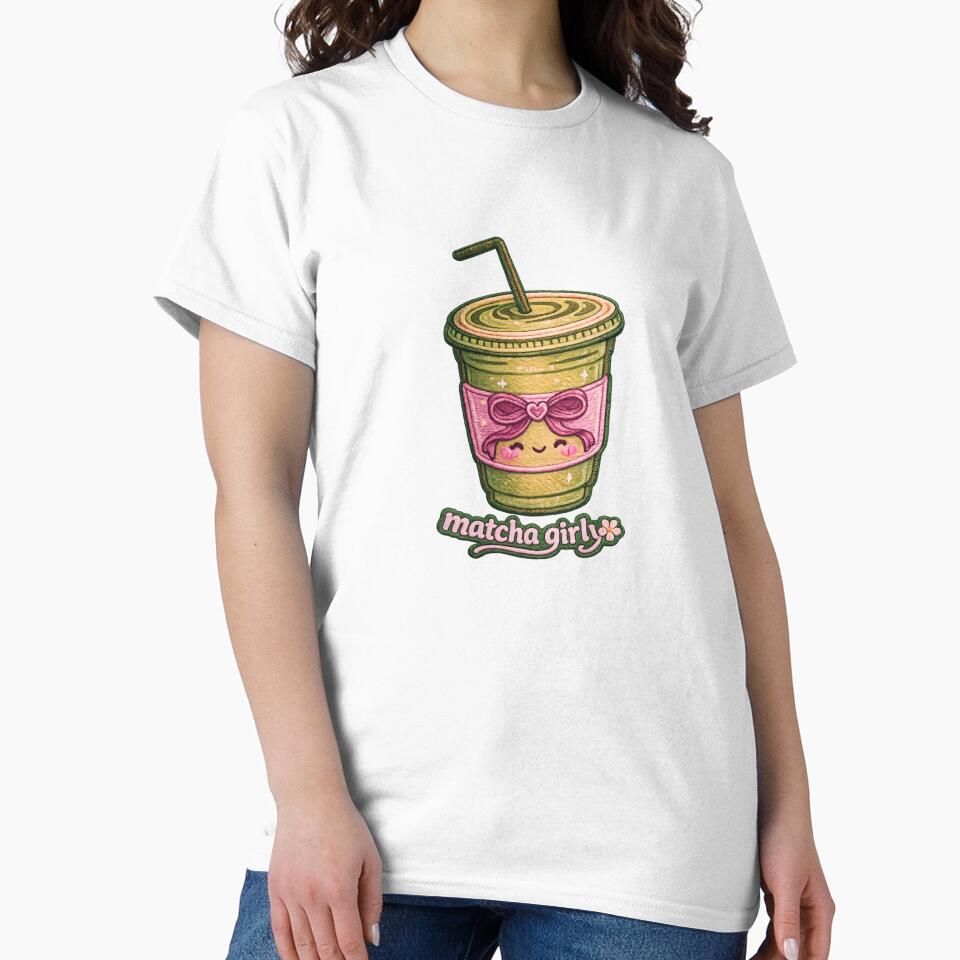 Just a Matcha Girly – Cute Coquette Style Matcha Tea by Artistusha