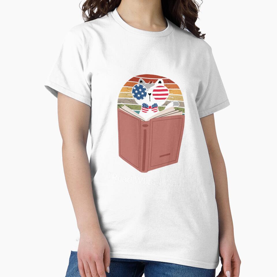 Vintage I Read What I Want Funny Cat Reading A Book by KA-shirts