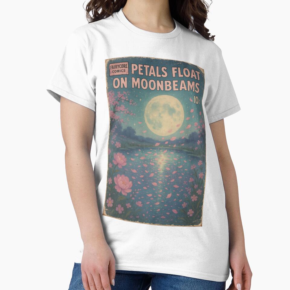 Dreamy Fairycore Art: Petals float on moonbeam by bapupa