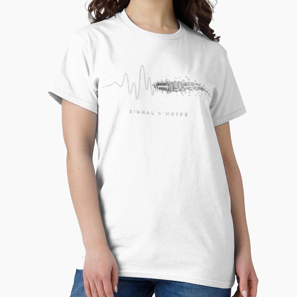 SIGNAL > NOISE – Minimal Techno Statement Tee by Beats & Barks