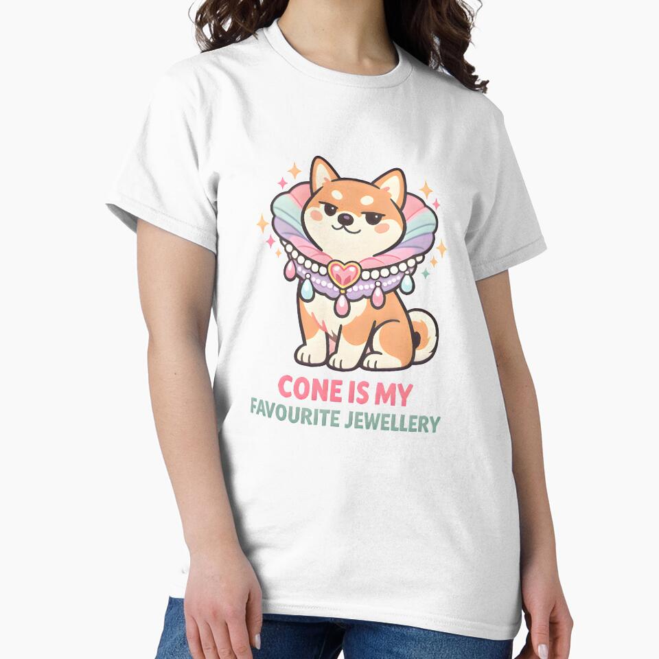 Cone Is My Favourite Jewellery – Funny Veterinary Dermatology Dog Design by Bettybee00