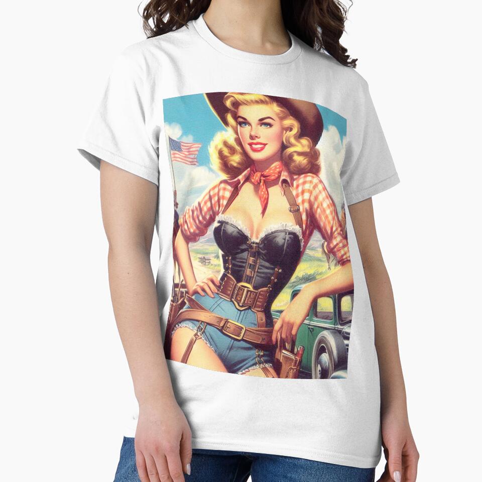 Vintage Cowgirl Pin-Up by PulpVintage