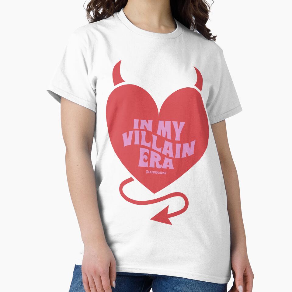 In My Villain Era / Reading Lovers Hot Pink Red Heart Devil Horns and Tail for Bookworms and Kindle Girlie Readers Tbr Romantasy by Latinoladas