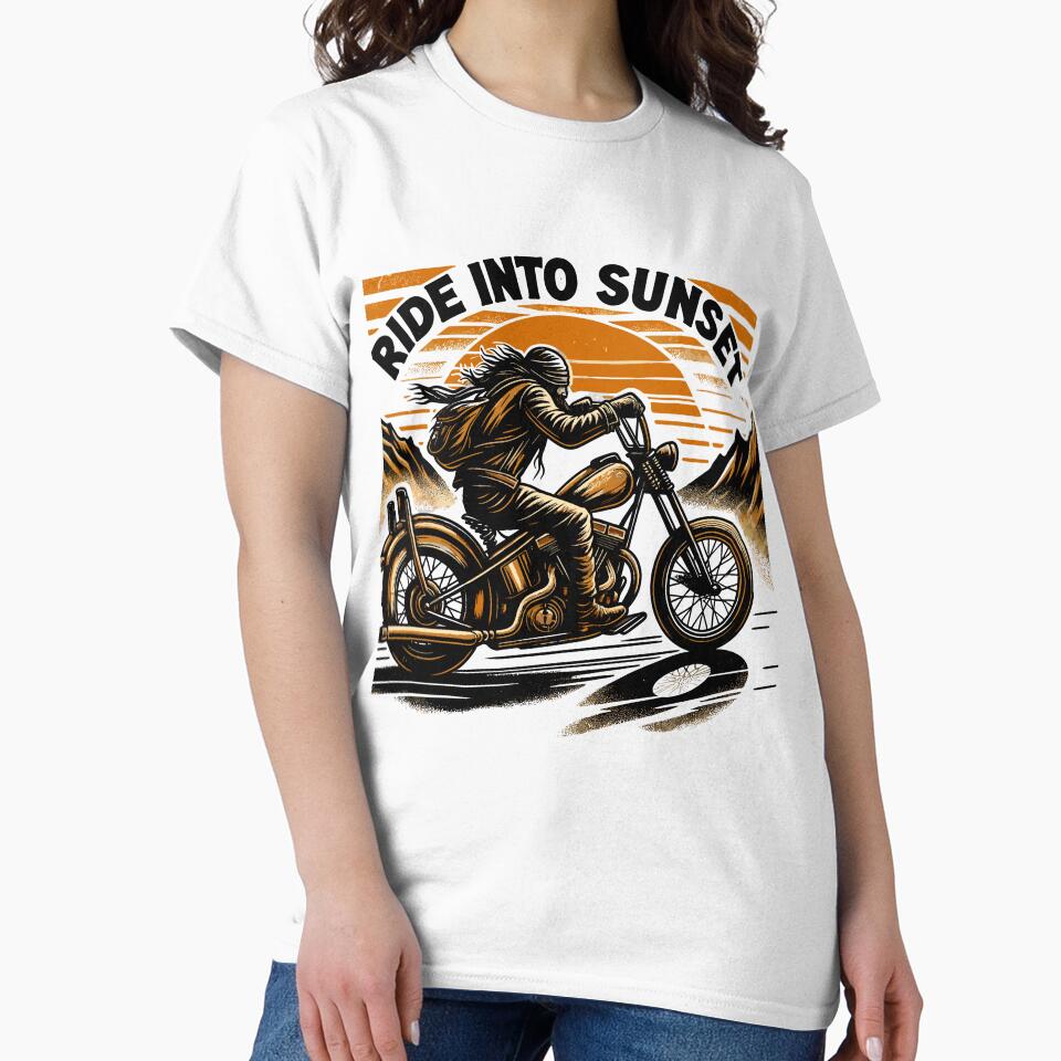 Ride Into the Sunset Biker Adventure by IWEARUWEAR