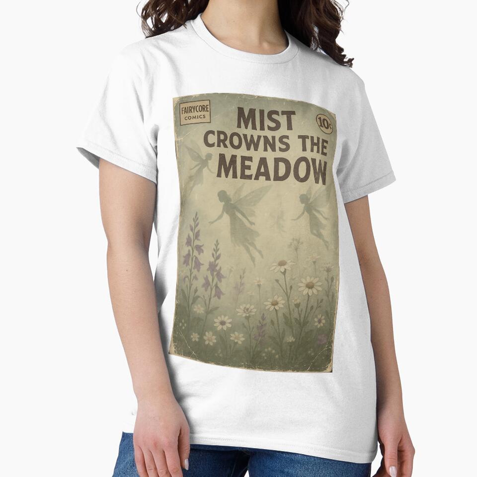 Ethereal Fairycore Art: Mist crowns the meadow by bapupa