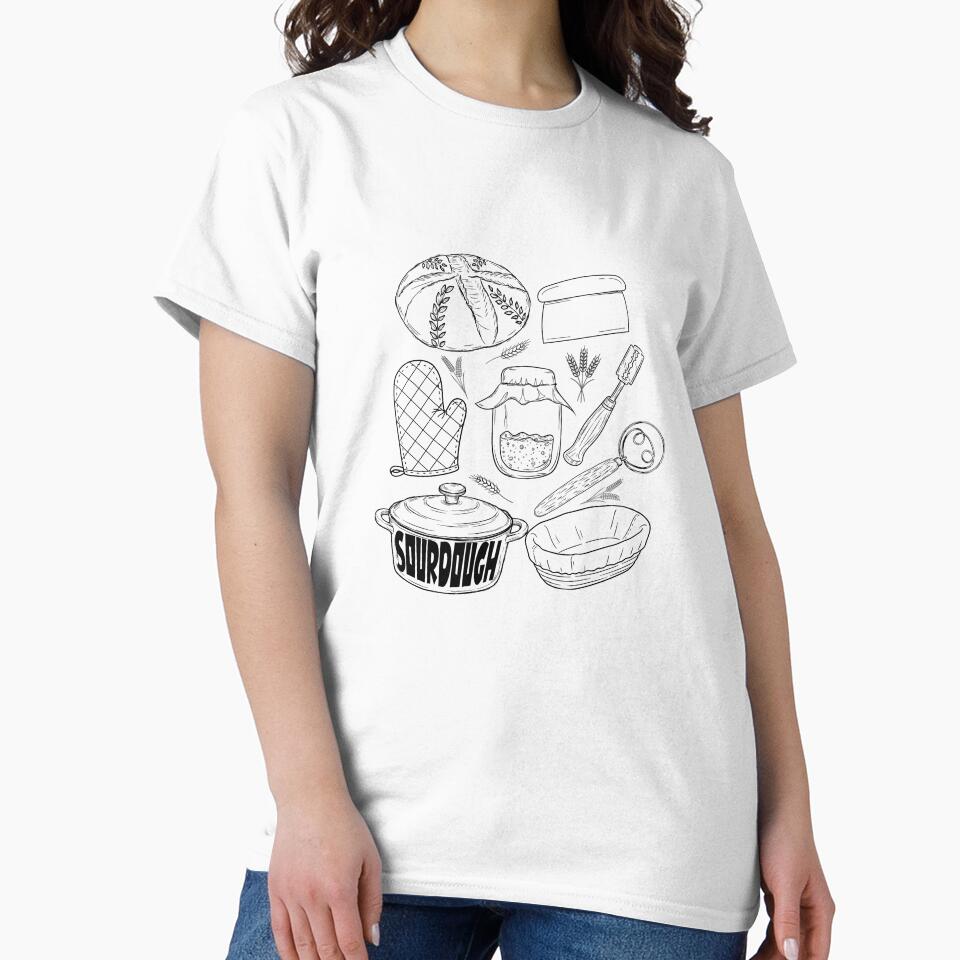 Sourdough Essentials Graphic – Artisan Bread Maker Design (white) by bruise+blush