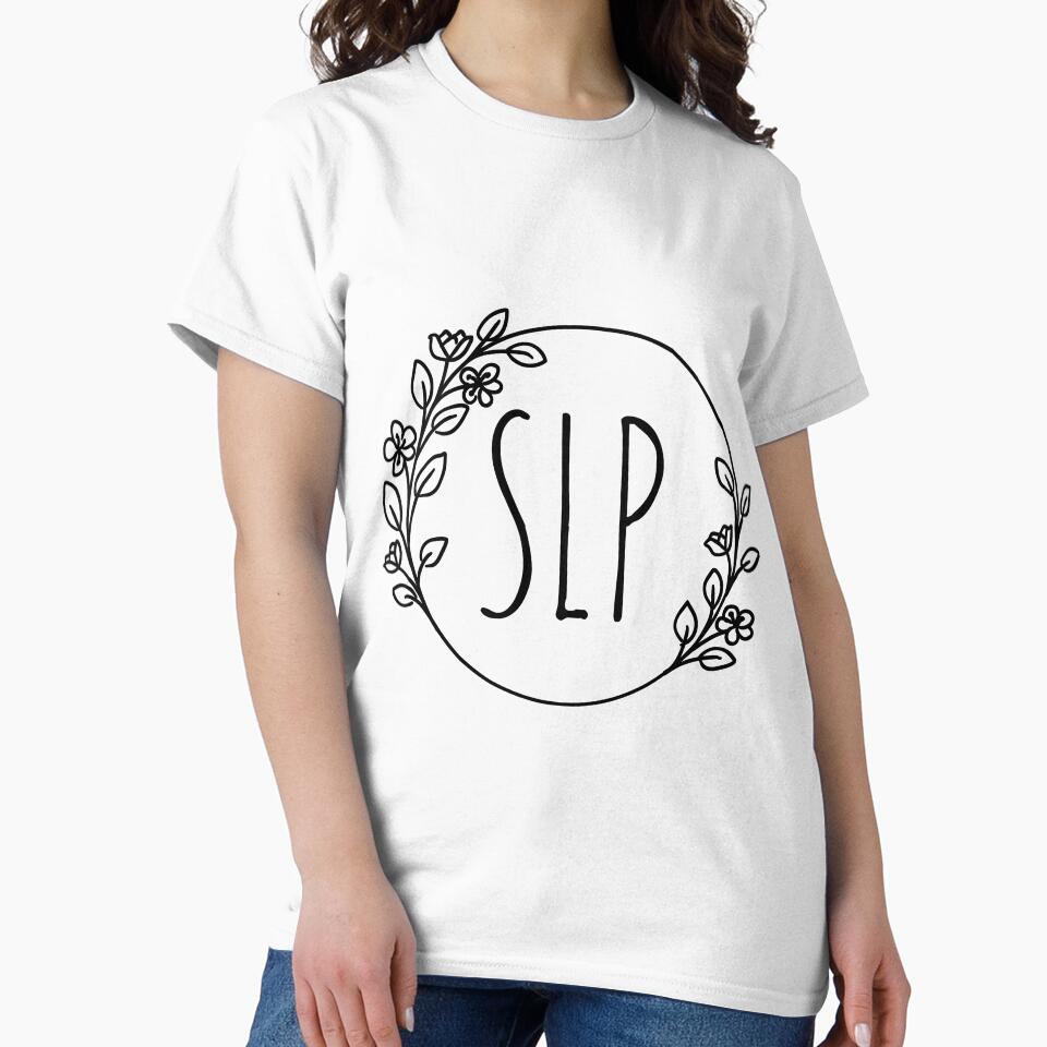 SLP Speech-Language Pathologist in Floral Wreath Frame by asleepyfairy