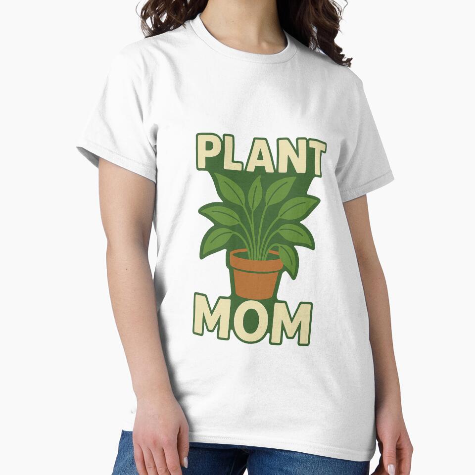 Plant Mom | Cute Flat Botanical Design for Green Thumb Lovers by DJCApparel