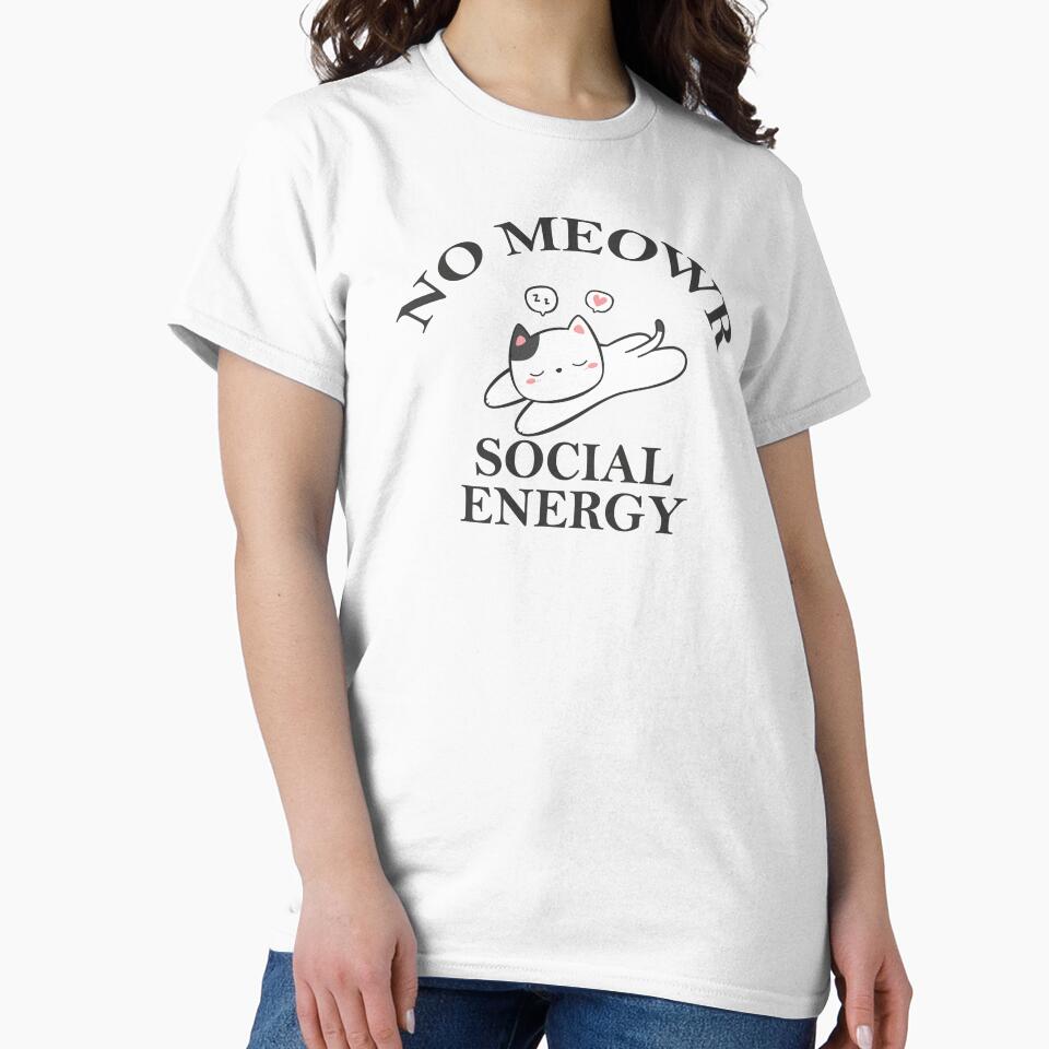kitty cat no meowr social low energy battery for shy introverts anti social and for tired humans by Karisdesignss