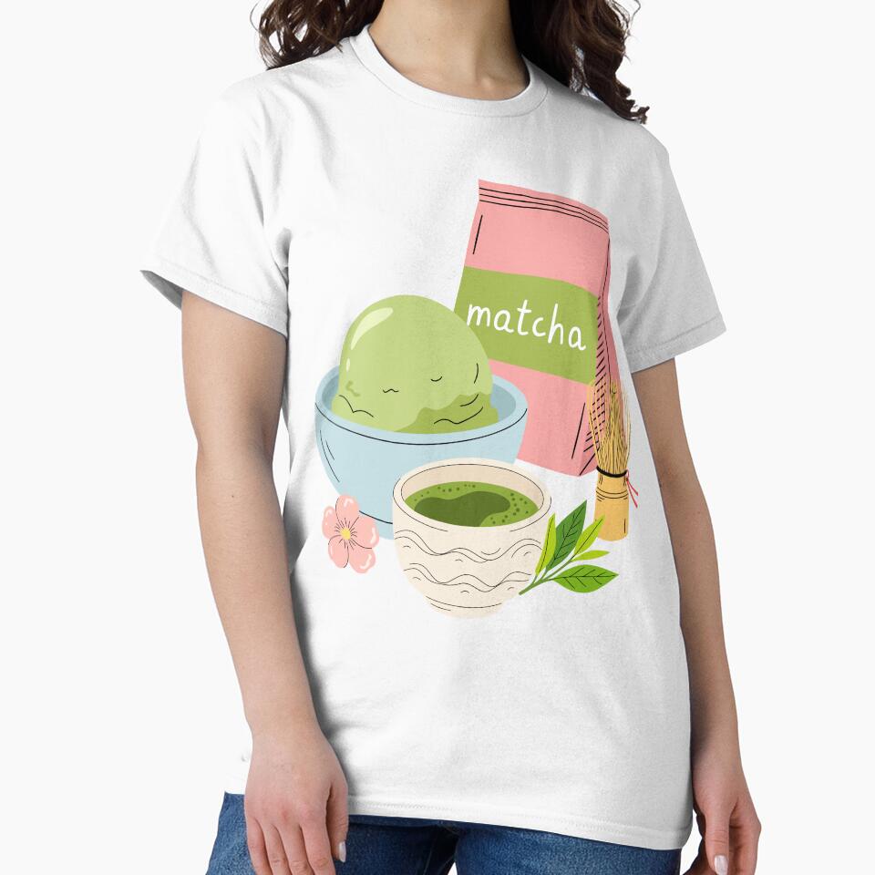 Cute Matcha Lover Aesthetic - Ice Cream & Green Tea by AllaMashycheva