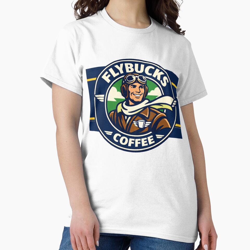 Flybucks Coffee – Retro Pilot Parody Mug | Pre‑Flight Fuel Since 1903 by VoglR