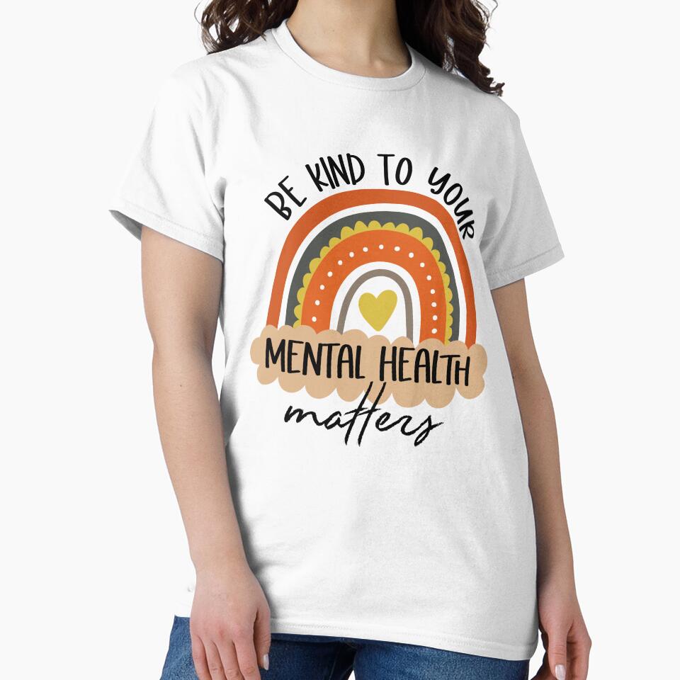Be Kind To Your Mind Mental Health Matters Boho Rainbow Women Gift by JairoPowell