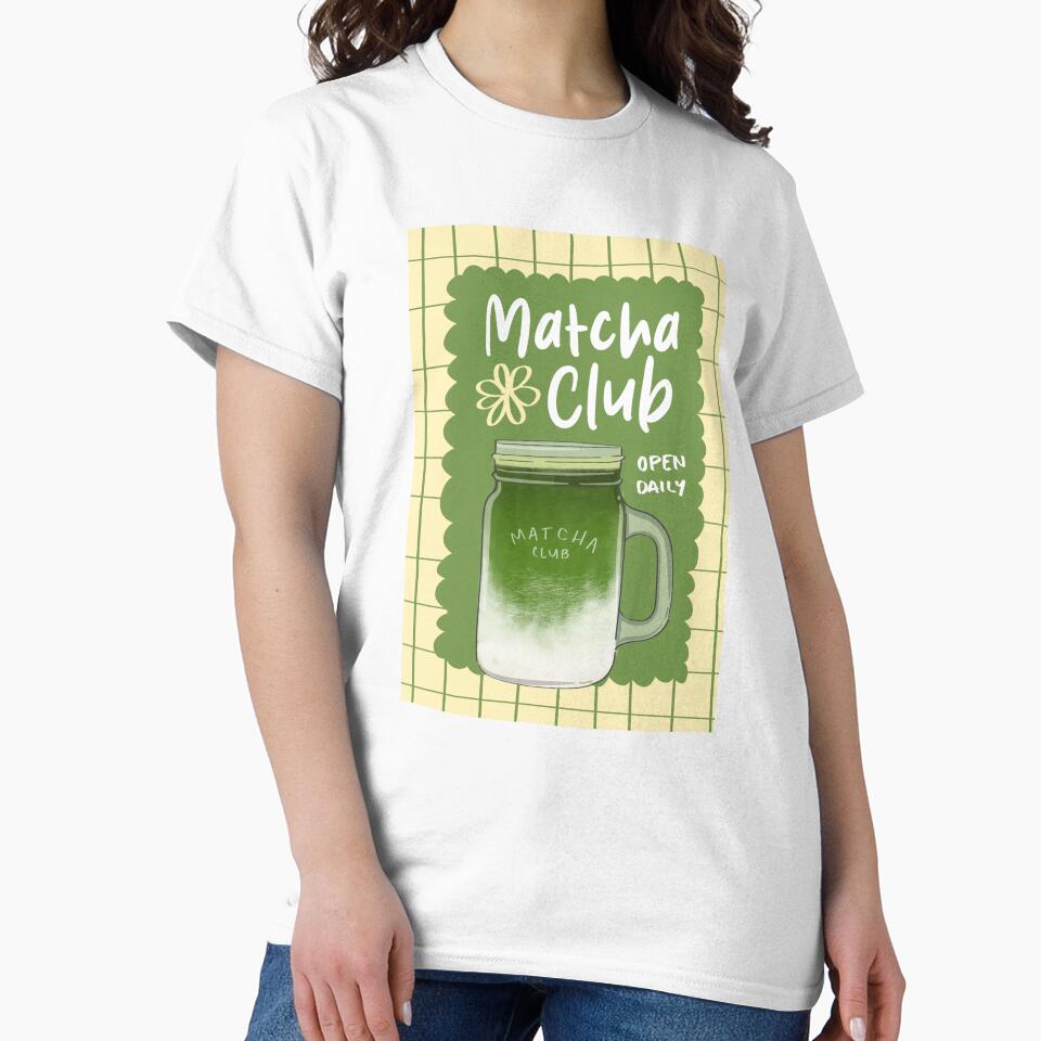 Matcha Club Girlie Clipart Sticker Print by NixDigitalStudio