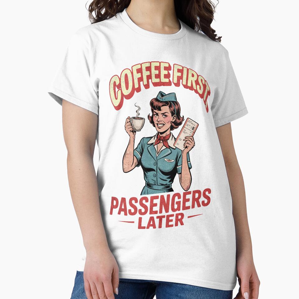 sassy flight attendant drinking cofee by CabinChaos