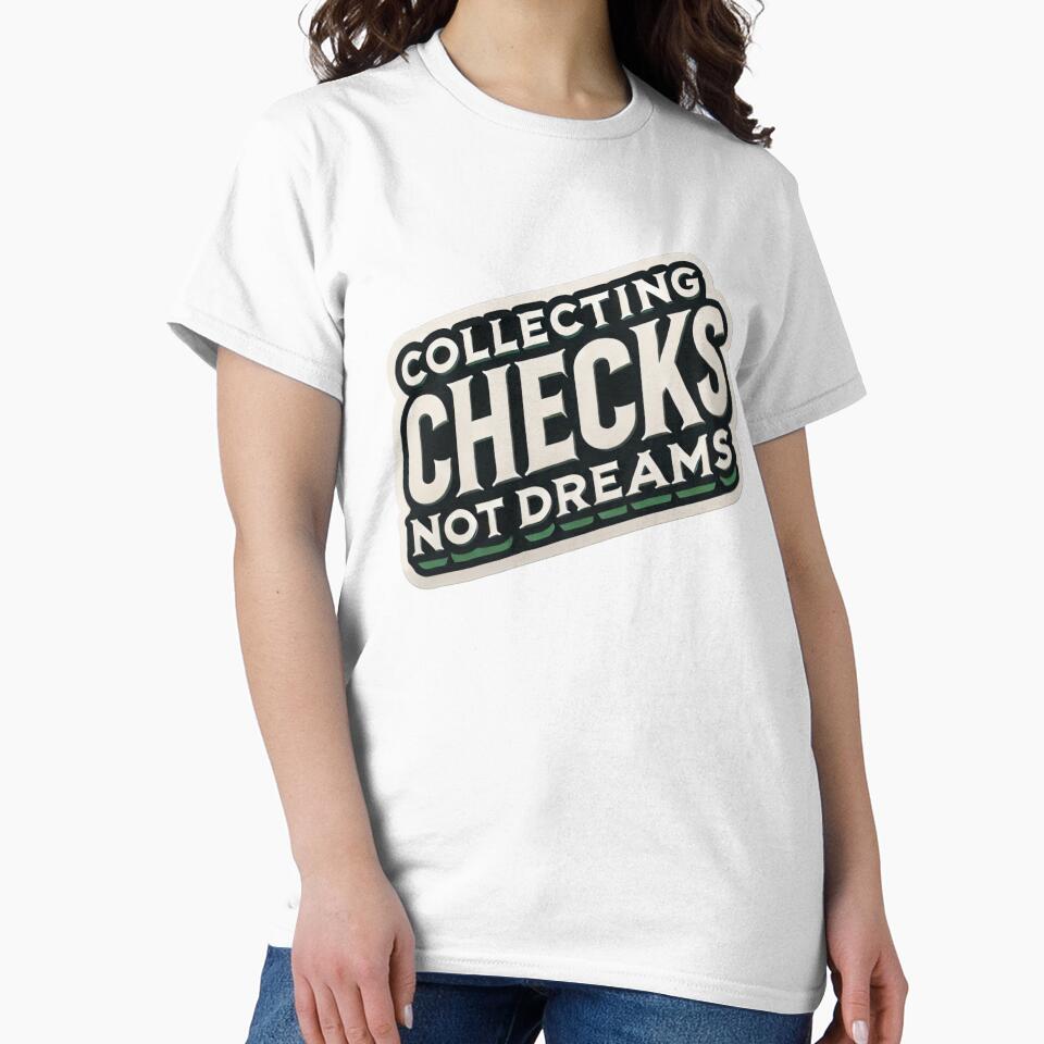 Collecting Checks Not Dreams - Hustle Mindset Sticker by Rhykho Realm